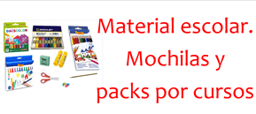 Material escolar y mochilas